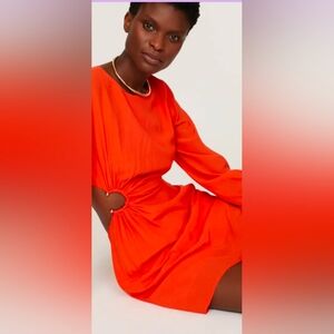 Bonica Ba&Sh Orange Cut Out Mini Dress Rent The Runway Size M
